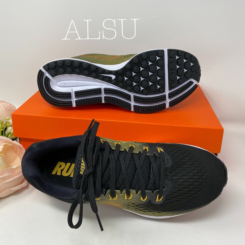 Nike Air Zoom Pegasus 34 Black Metallic Gold W - Picture 5 of 8